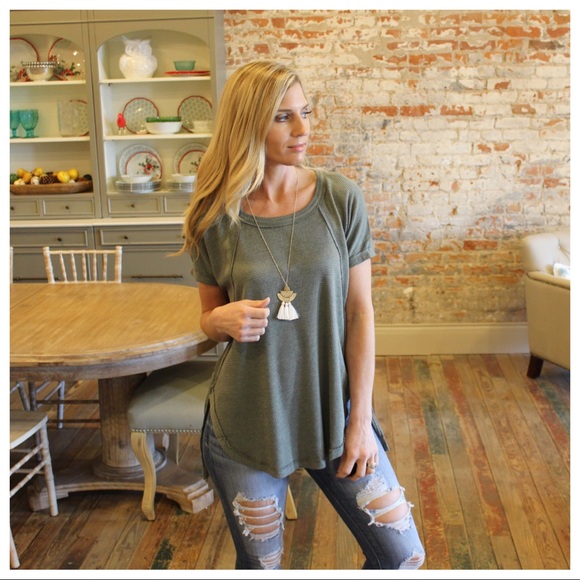 Infinity Raine Tops - ❗️SALE❗️ Soft green waffle knit tunic